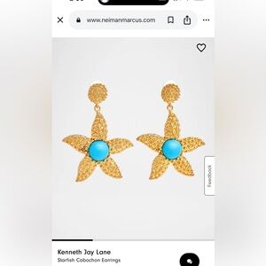 NWT Kenneth Jay Lane starfish earrings